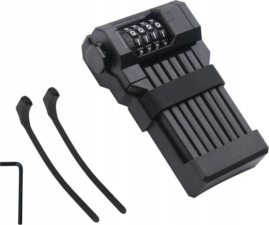 Zapięcie do roweru / hulajnogi na 4 cyfrowy szyfr FSBYL48532 czarne