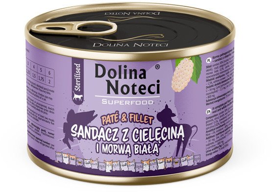 Dolina Noteci Superfood z sandaczem i cielęciną 185g
