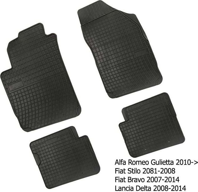Frogum DYWANIKI GUMOWE ALFA ROMEO GULIETTA 2010- / FIAT STILO 2002-2008 / LANCIA DELTA 2008