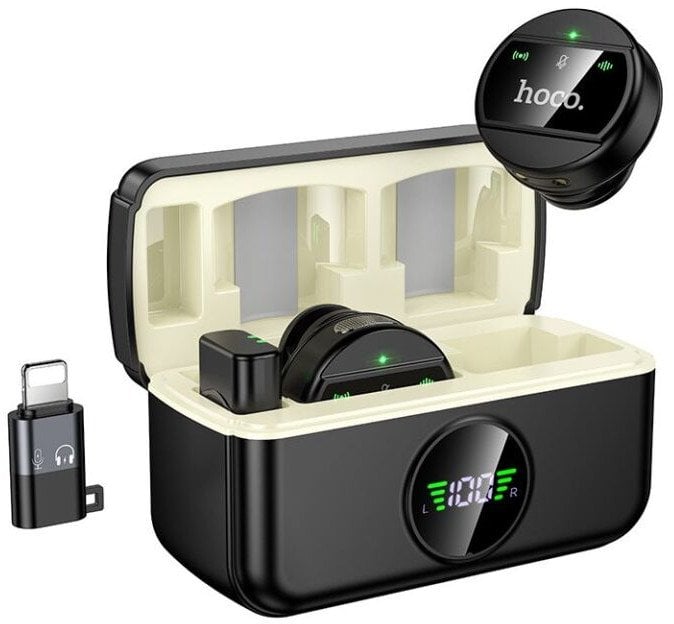 Mikrofon bezpzewodowy Lightning Hoco L21 czarny