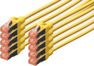 Digitus Patchcord CAT6, S-FTP, 0.25m, 10 sztuk (DK-1644-0025-Y-10)