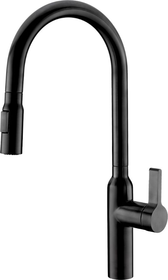 Bateria kuchenna Aquila Hydria II Pull Down stojąca czarny matowy