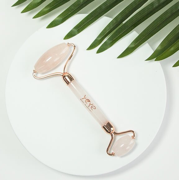 Yeye Roller do masowania twarzy łagodzi stres Różowy Kwarc Yeye