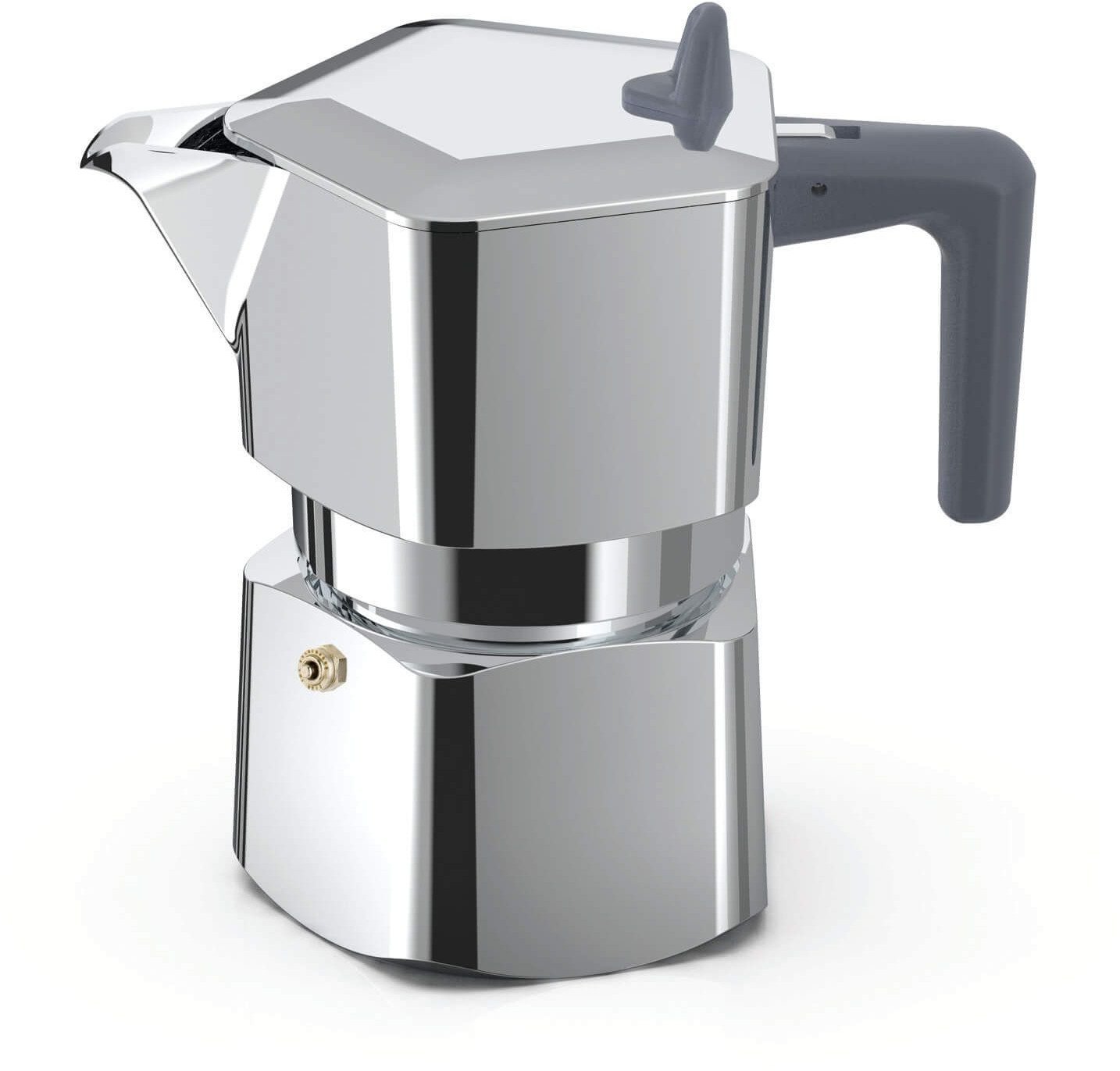 Kawiarka Pezzetti Pentaexpress 3 filiżanki srebrna elegancja z aluminium