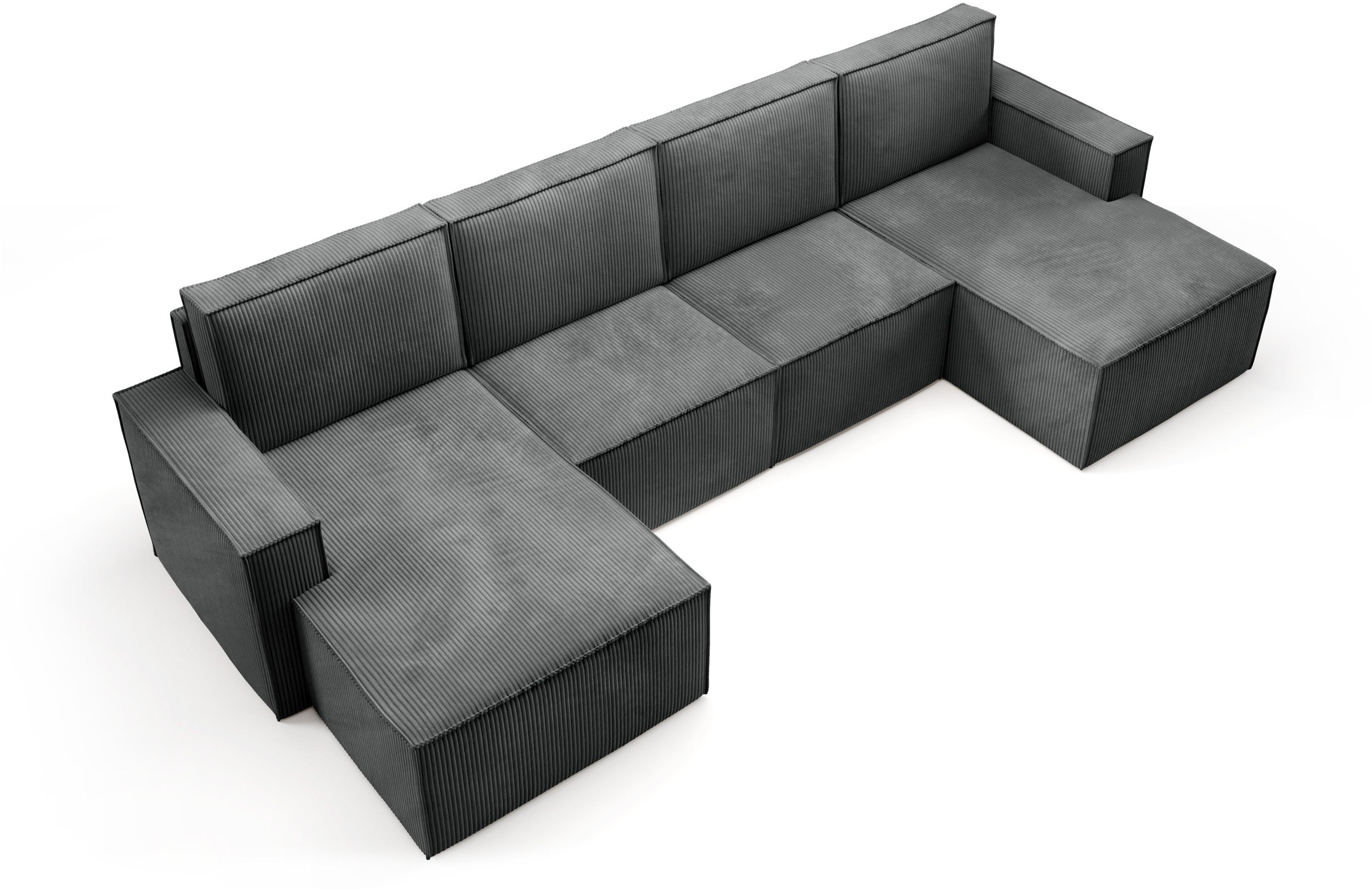 Narożnik U Duży Modułowy PORTO Kanapa sztruks poso 115