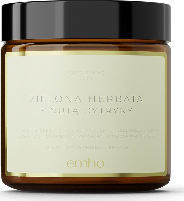 Emho Świeca sojowa ZIELONA HERBATA Z NUTĄ CYTRYNY