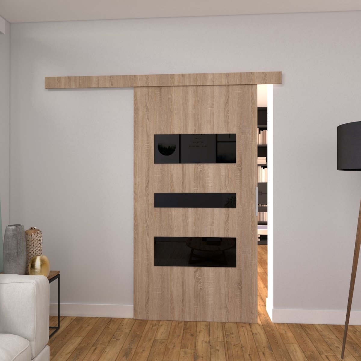 Drzwi Przesuwne Drzwi przesuwne C100 106x205 Sonoma