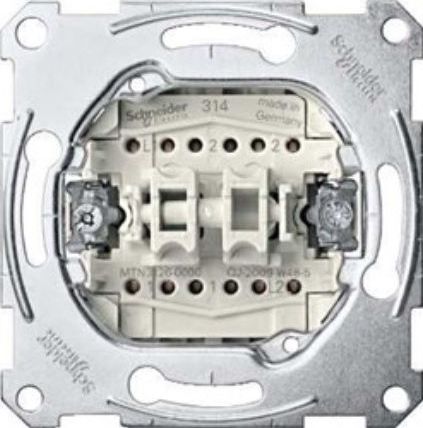 Schneider Electric Merten Łącznik schodowy podwójny 10A 250V IP20 (MTN3126-0000)