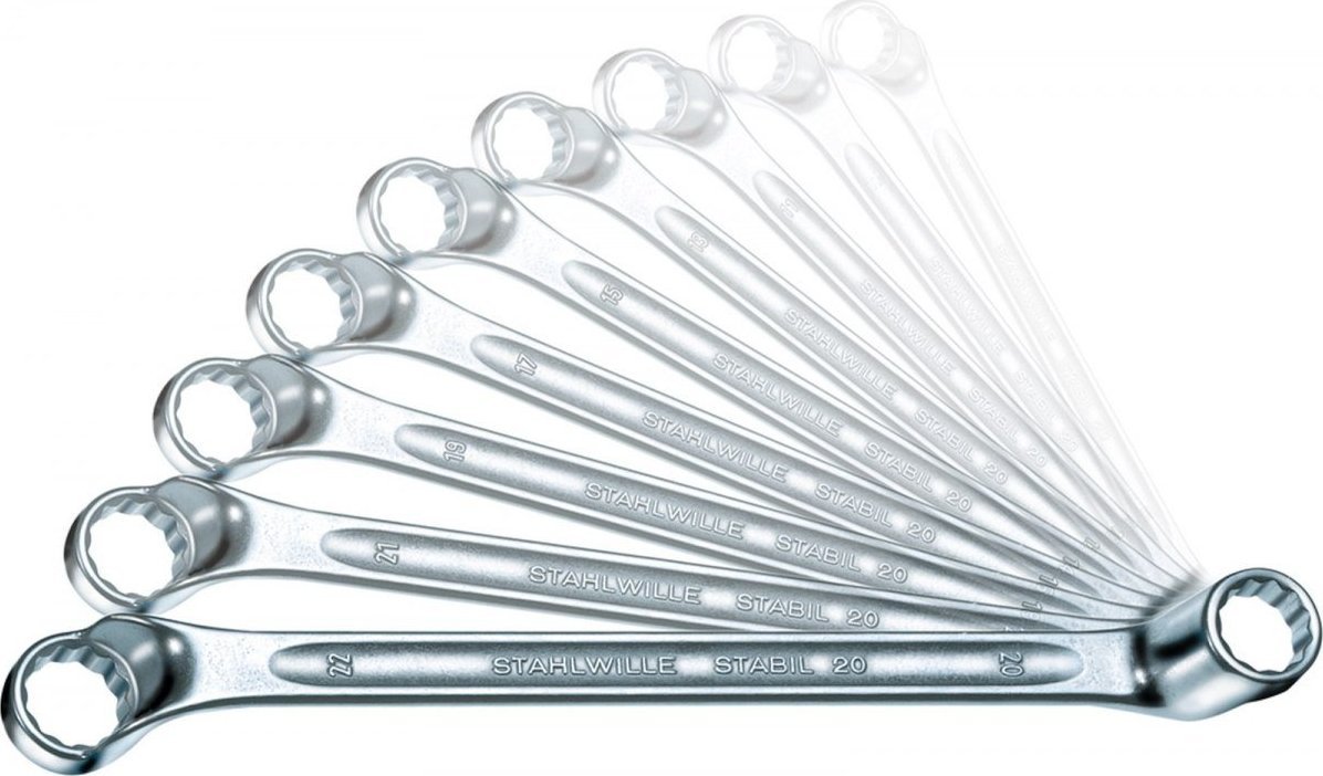 Stahlwille Zestaw kluczy oczkowych wygiętych 6-32mm 12szt.
