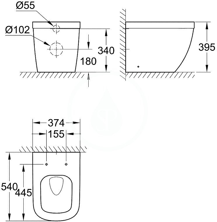 Miska WC Grohe EURO MISKA DO WC STOJĄCA