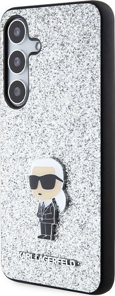 Karl Lagerfeld Karl Lagerfeld KLHCS24SGCNPSG S24 S921 silver/silver hardcase Fixed Glitter Ikonik Logo Metal Pin