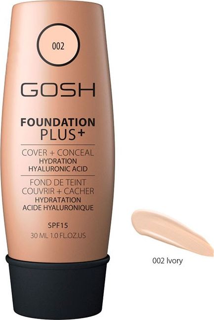 Gosh Foundation Plus+ 002 Ivory 30ml