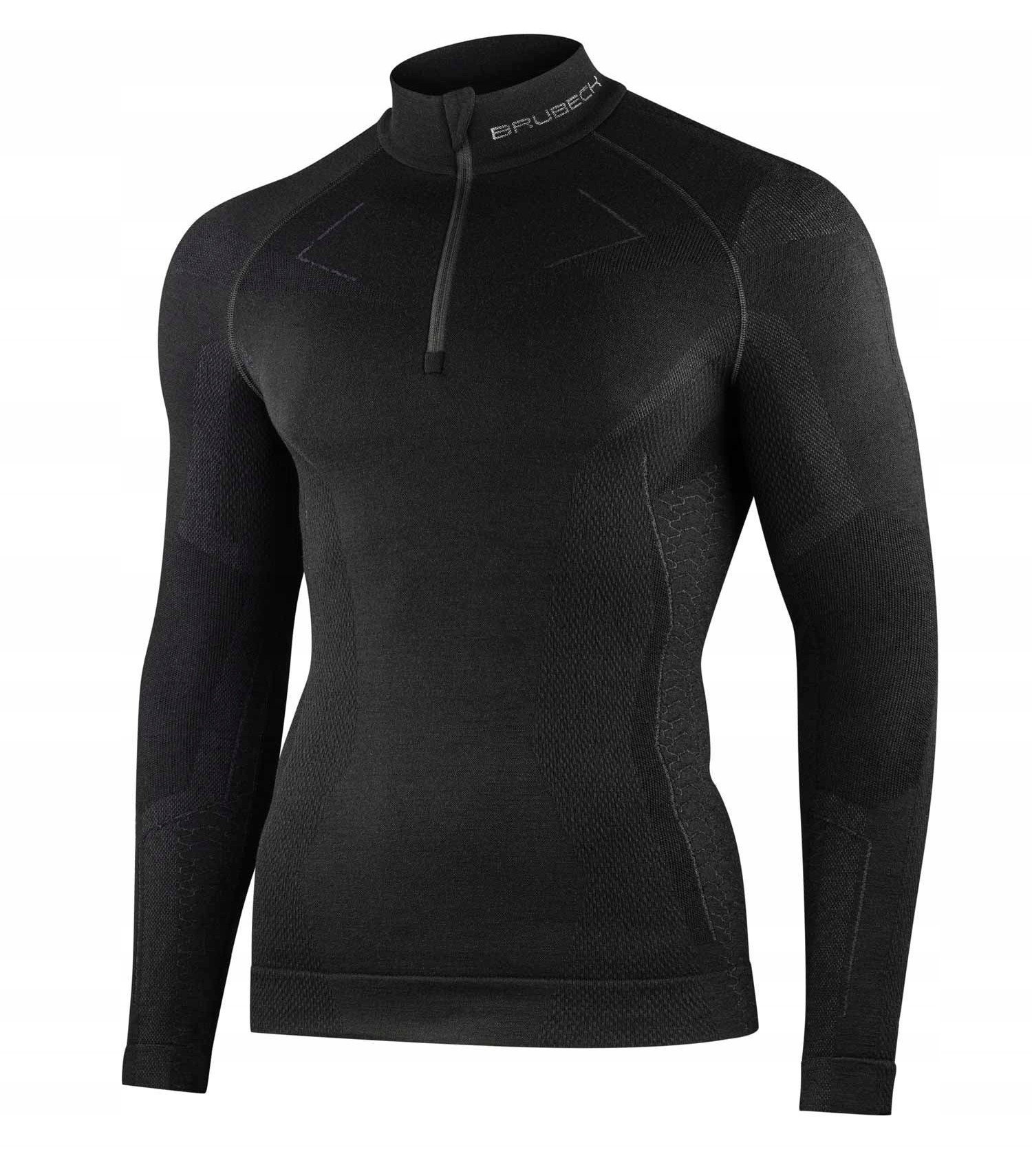 LS1610M Bluza męska z krótkim ekspresem EXTREME MERINO czarny M