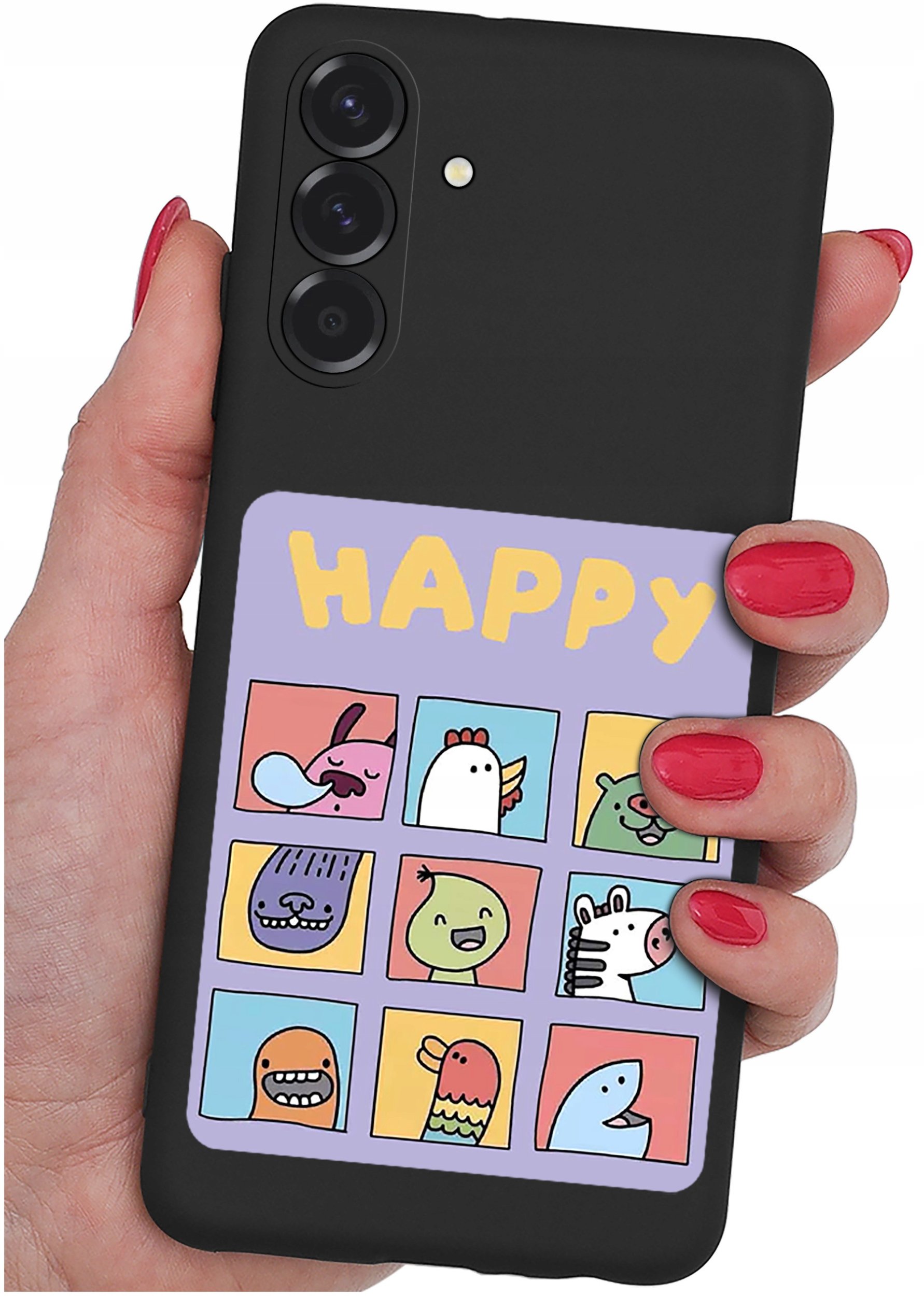 ETUI do Samsung A36 5G | WZORY | SILIKONOWE MATT CASE + SZKŁO 9H