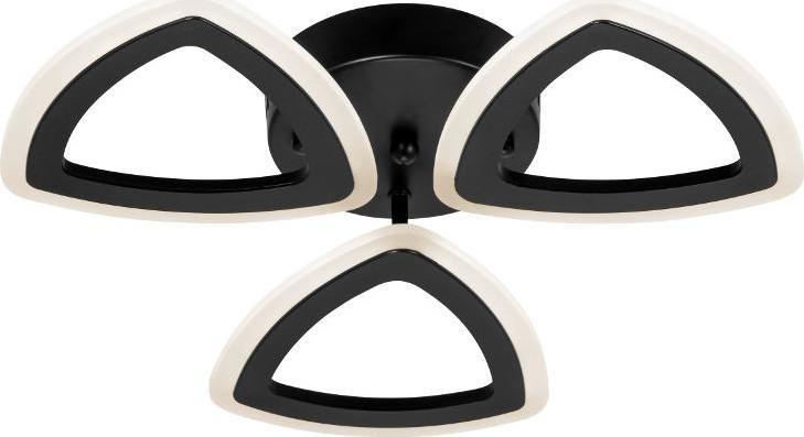 Lampa sufitowa VEN Trójkątna lampa sufitowa W7112-3S BK czarny plafon ledowy 48W