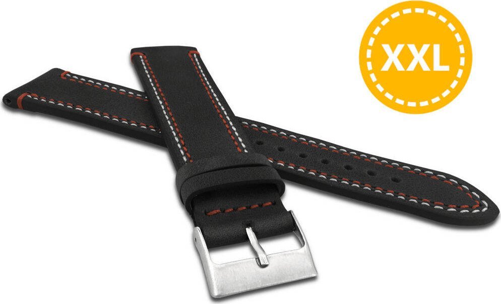 Lavvu Skórzany pasek do zegarka 20 mm XXL Lavvu LSDXB20 skóra licowa .