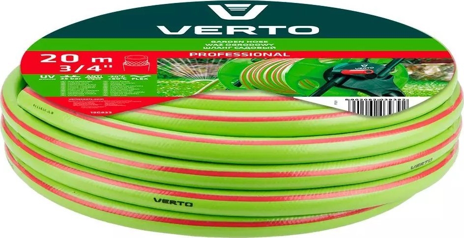 Verto Wąż ogrodowy 20m 3/4" PROFESSIONAL (15G823)