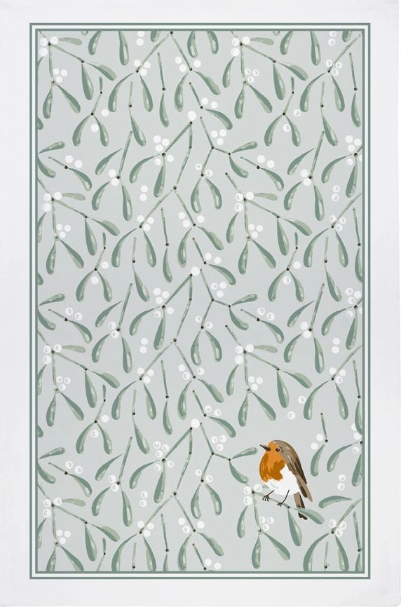 Ściereczka kuchenna Xmas Mistletoe Robin 028MIRO