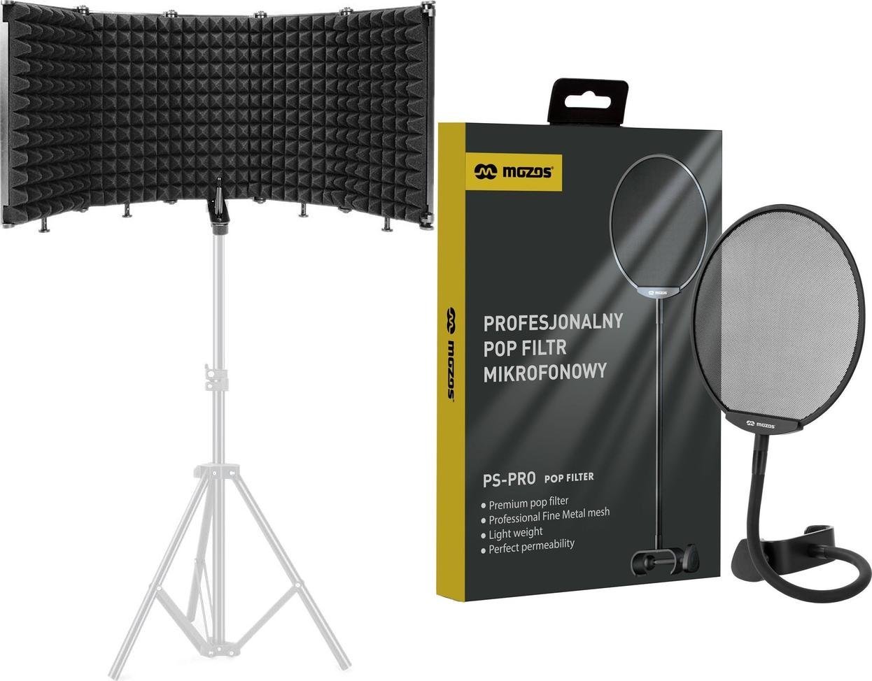 Mozos Mozos Kabina akustyczna (MSHIELD-CABIN-ECO) + Popfiltr mikrofonowy PS-PRO