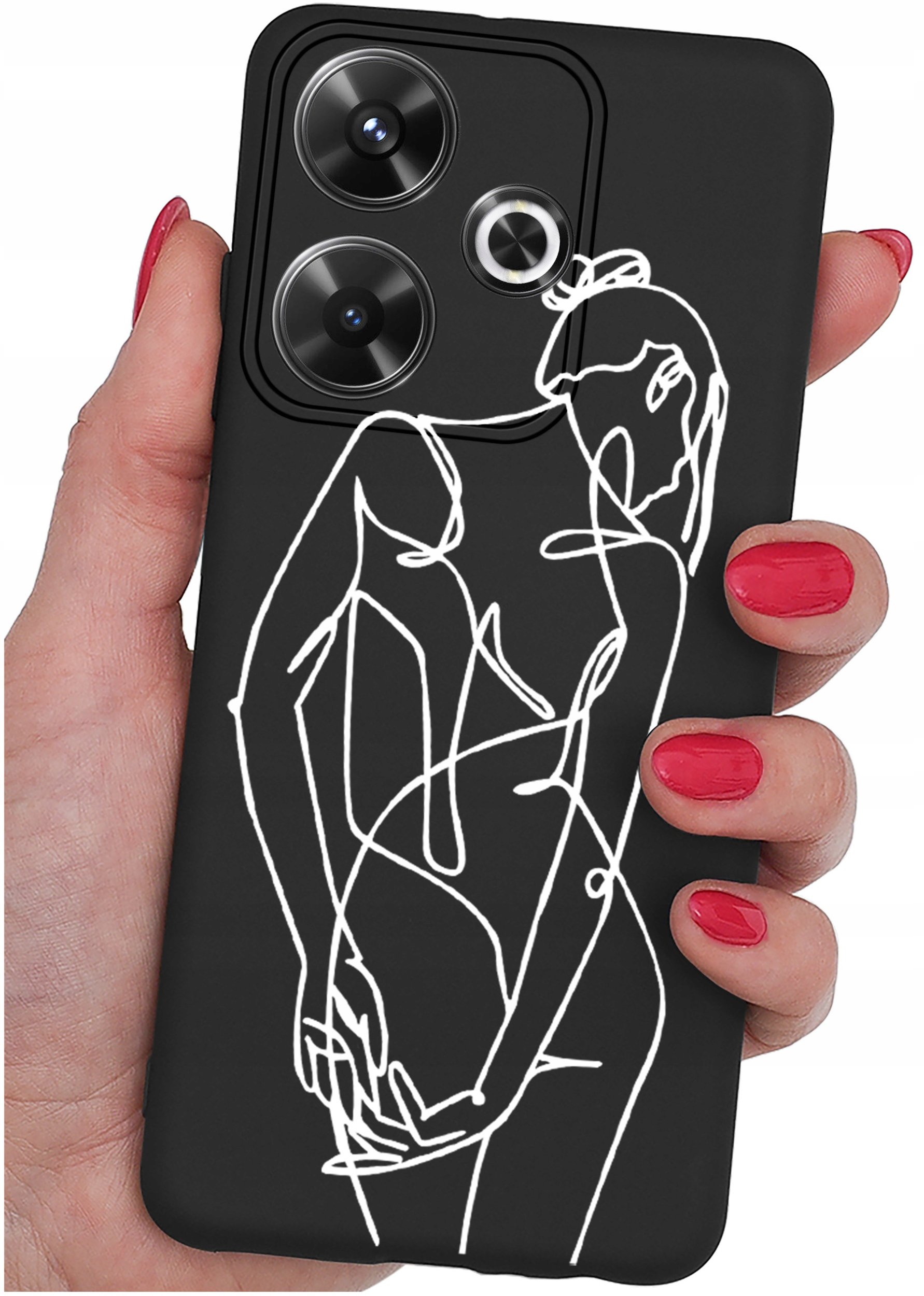 Etui do Xiaomi Redmi 13 4G WZORY |SILIKONOWE MATT CASE + SZKŁO 9H