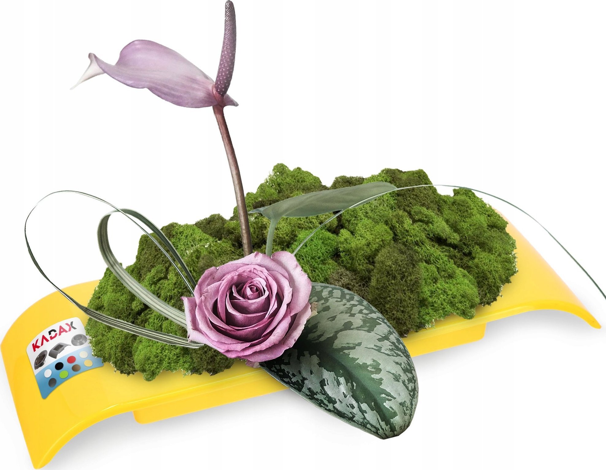 Kadax Doniczka Donica Osłonka Ikebana Kompozycja Żółta