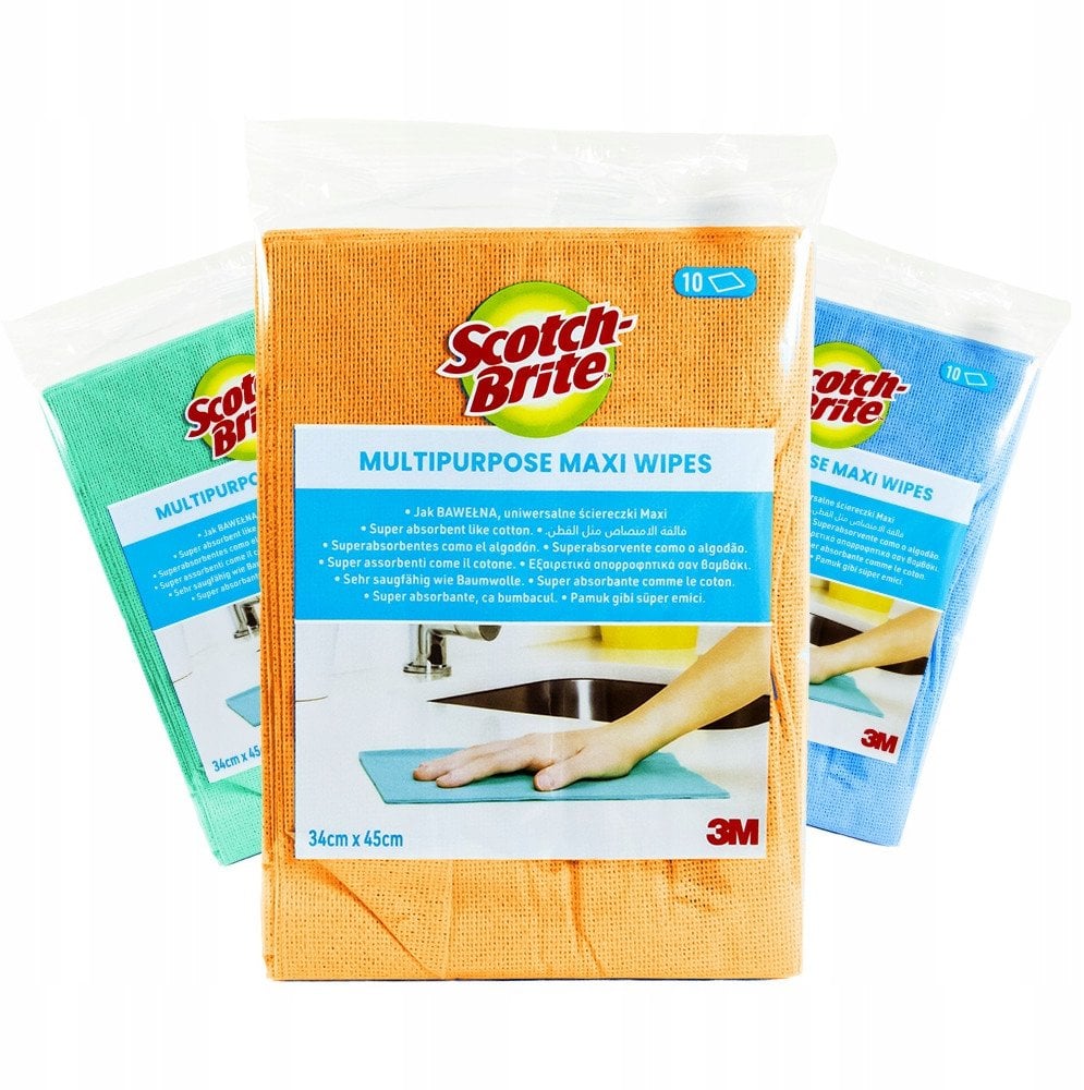 Ściereczki uniwersalne SCOTCH BRITE, 10 szt., mix kolorów