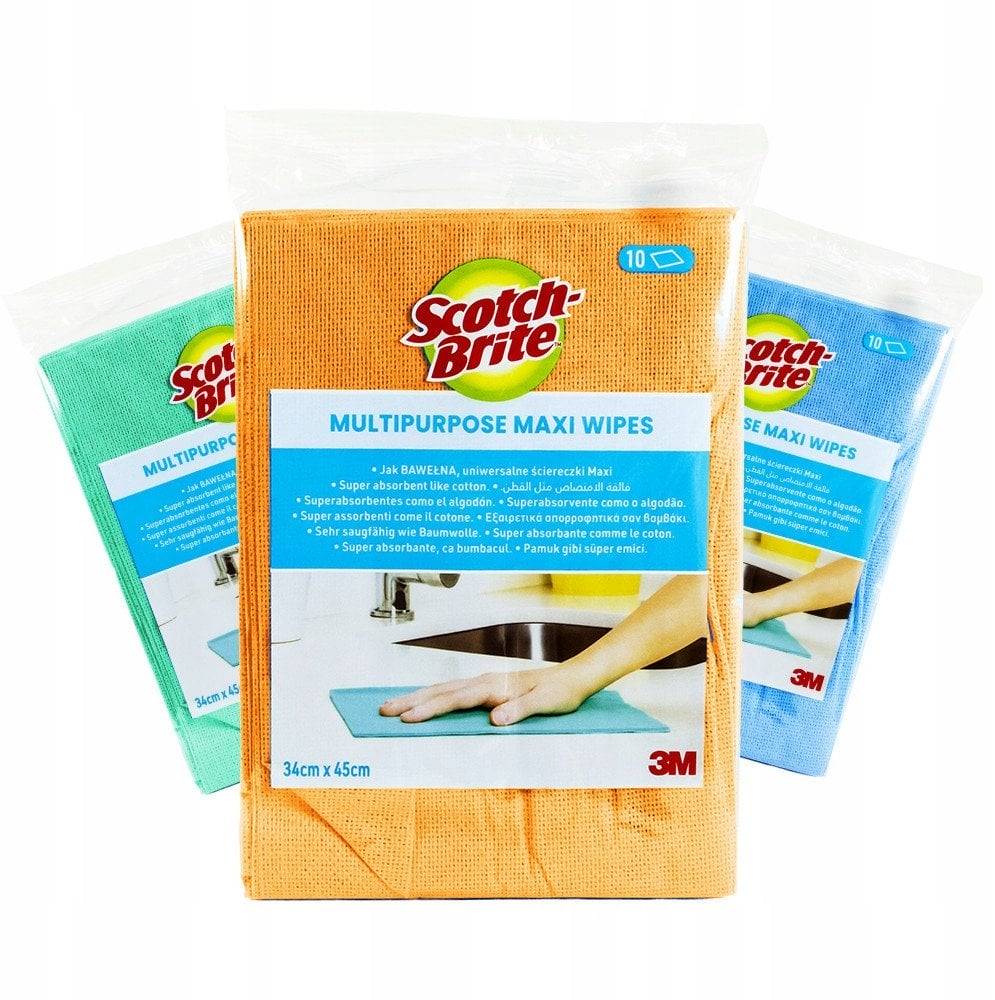 Ściereczki uniwersalne SCOTCH BRITE, 10 szt., mix kolorów