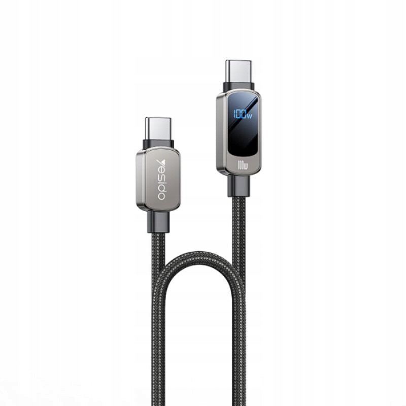 Kabel USB Yesido USB-C - USB-C 1.2 m Czarny