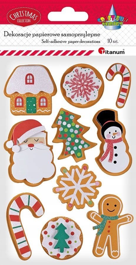 Titanum Dekoracje samoprzylepne papierowe 3D 10szt