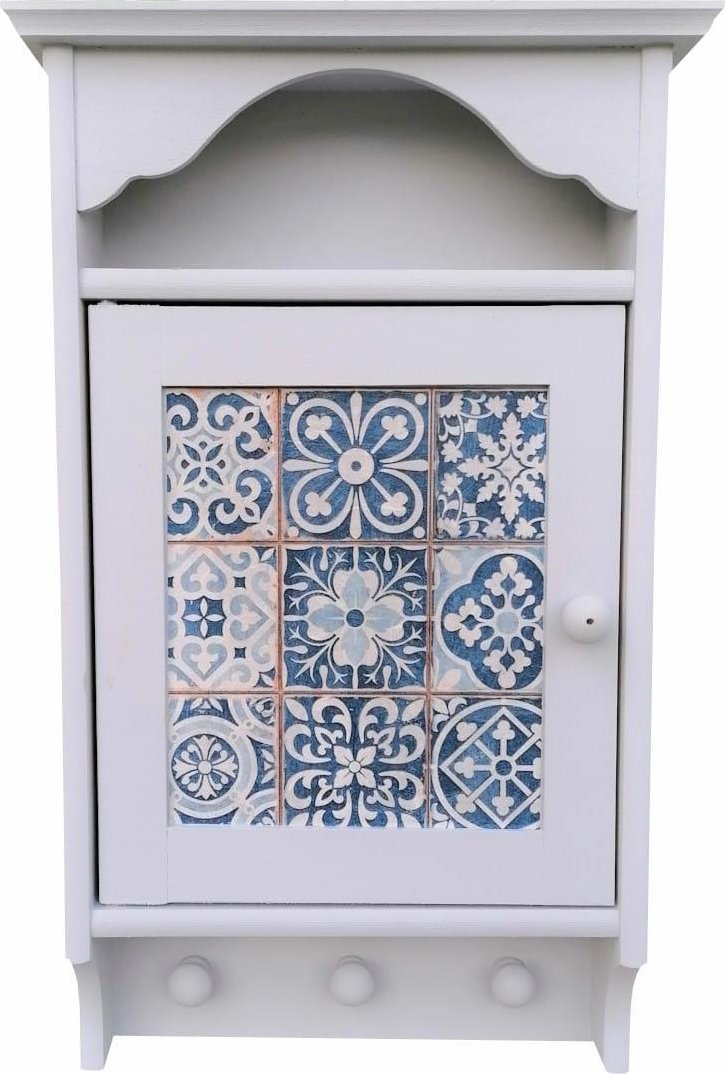 Prowansalska Manufaktura Szafka na klucze XL Kafelki-12