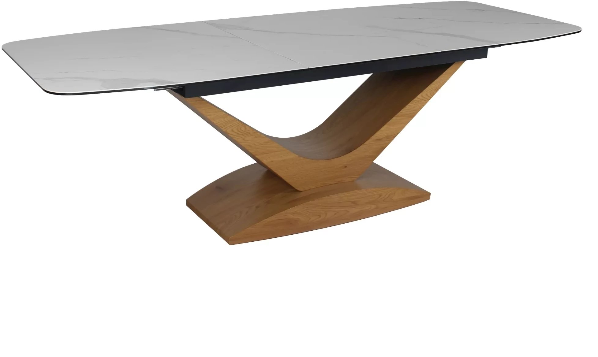 STÓŁ DOLCE CERAMIC BIAŁY STATUARIO VENATO / DĄB 180(240)X95