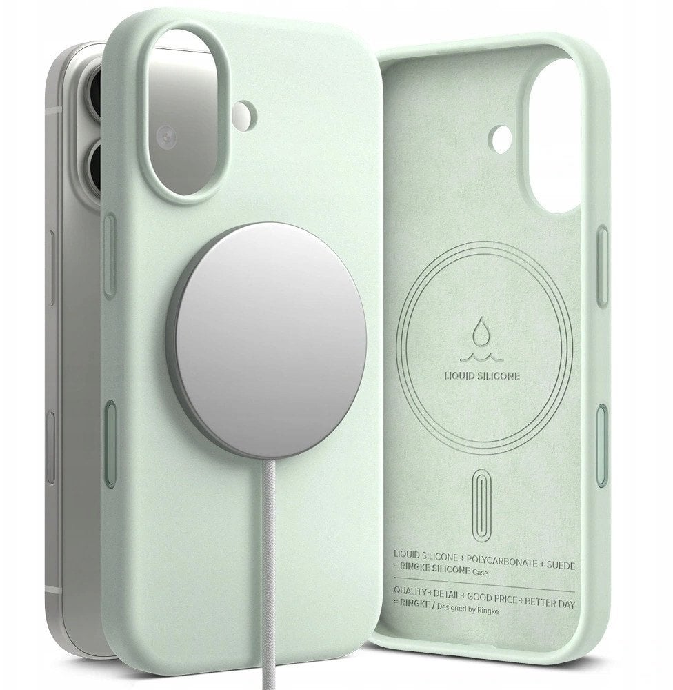 Etui Ringke Silicone Magnetic MagSafe do Apple iPhone 17 Soft Mint