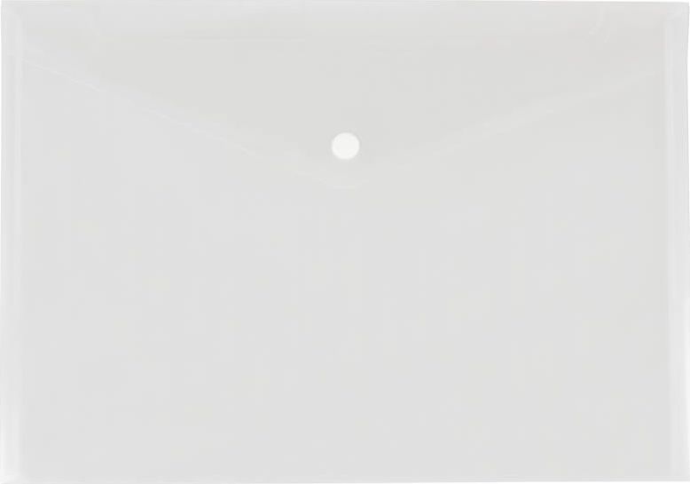 Biurfol Teczka koperta na zatrzask A5 PP biała transparent