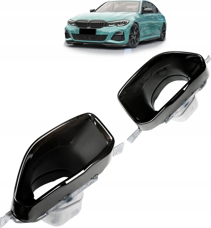 Końcówki tłumika Black BMW 3 (G20) Sedan (G21) Touring 2018-obecnie