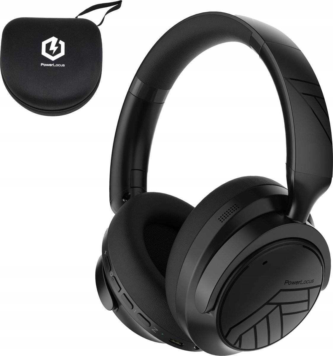 PowerLocus Bluetooth Headphones Hybrid ANC Moonfly