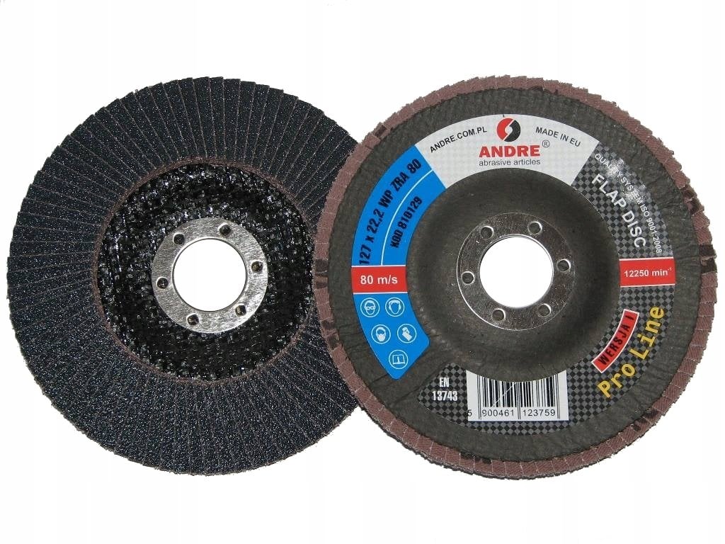 ANDRE ŚCIERNICA LISTKOWA 125mm P 80 CYRKONOWA PRO LINE WERSJA I