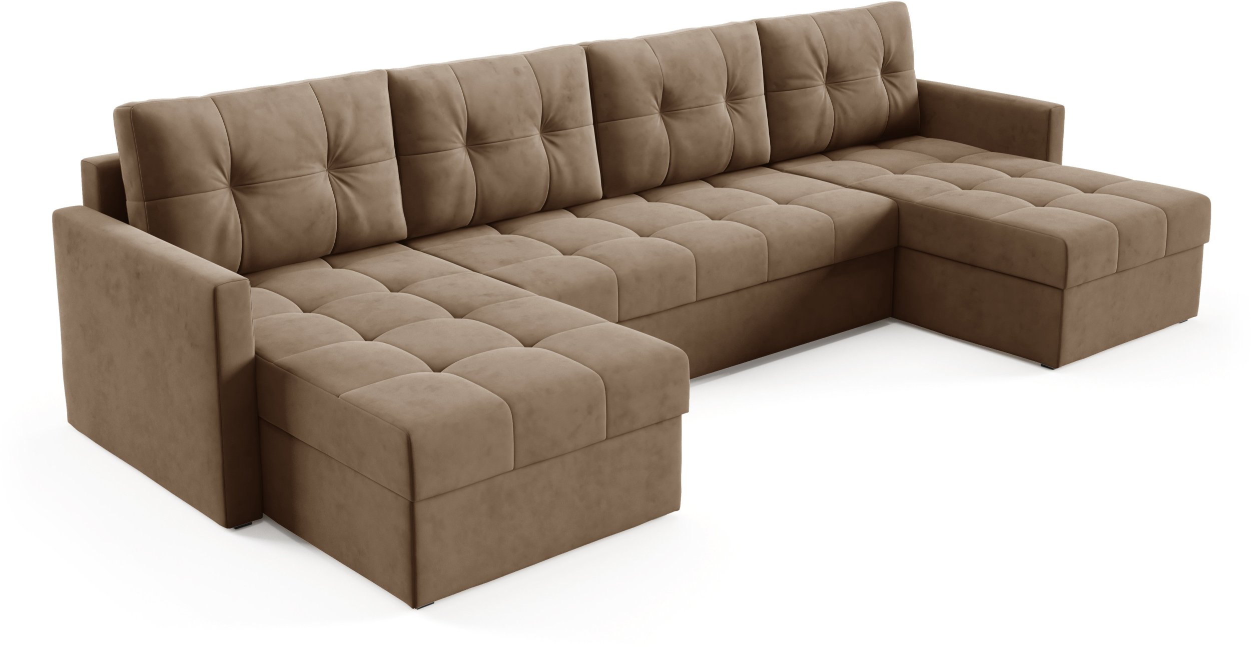 IVIO Duży Narożnik U funkcja spania , pojemnik , welur , velvet manila 22