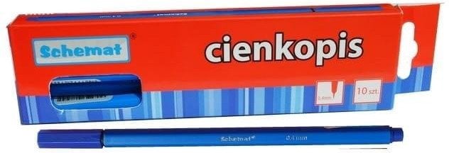 SCHEMAT Cienkopis 0,4mm granatowy (10szt)