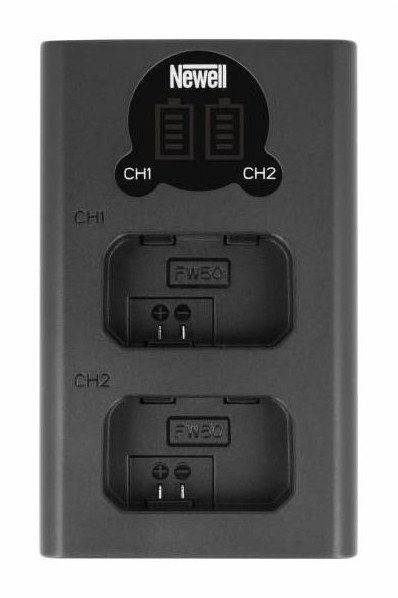 Ładowarka do aparatu Newell dwukanałowa DL-USB-C do akumulatorów Sony NP-FW50
