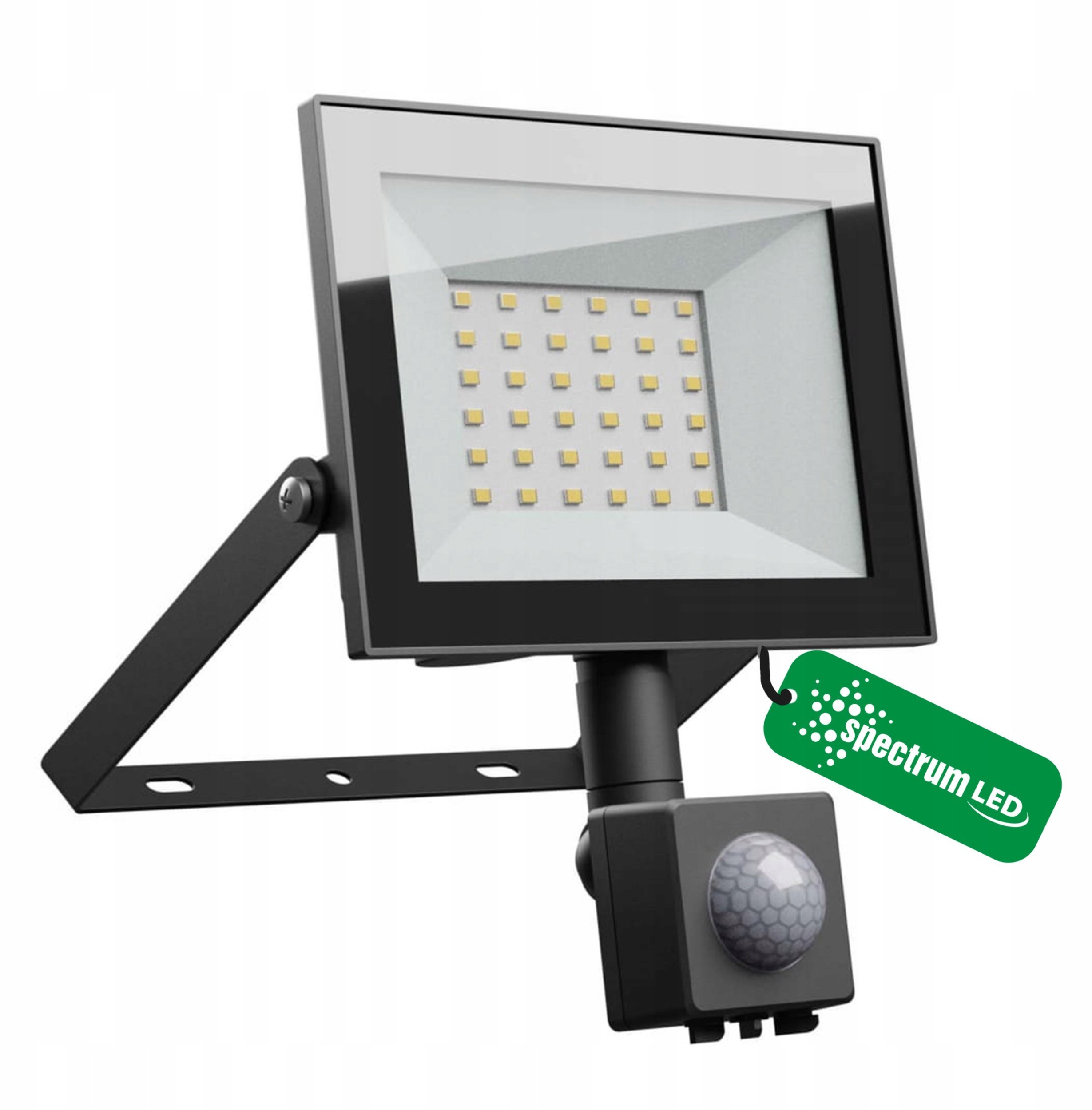 NOCTIS LUX 4 NAŚWIETLACZ 30W NW 230V IP44 141x185x53mm CZARNY czujnik ruchu PIR