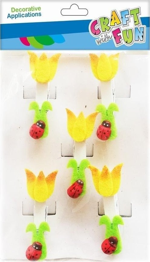 Craft with Fun OZDOBA DEK DREW SPINACZ KWIA/BIE 5SZT CF 12/144