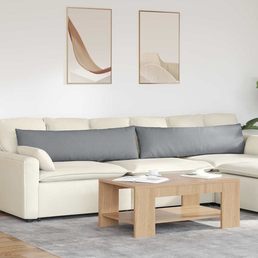 vidaXL Poduszki na sofę 2 pcs Jasnoszary 145 x 40 cm tkanina