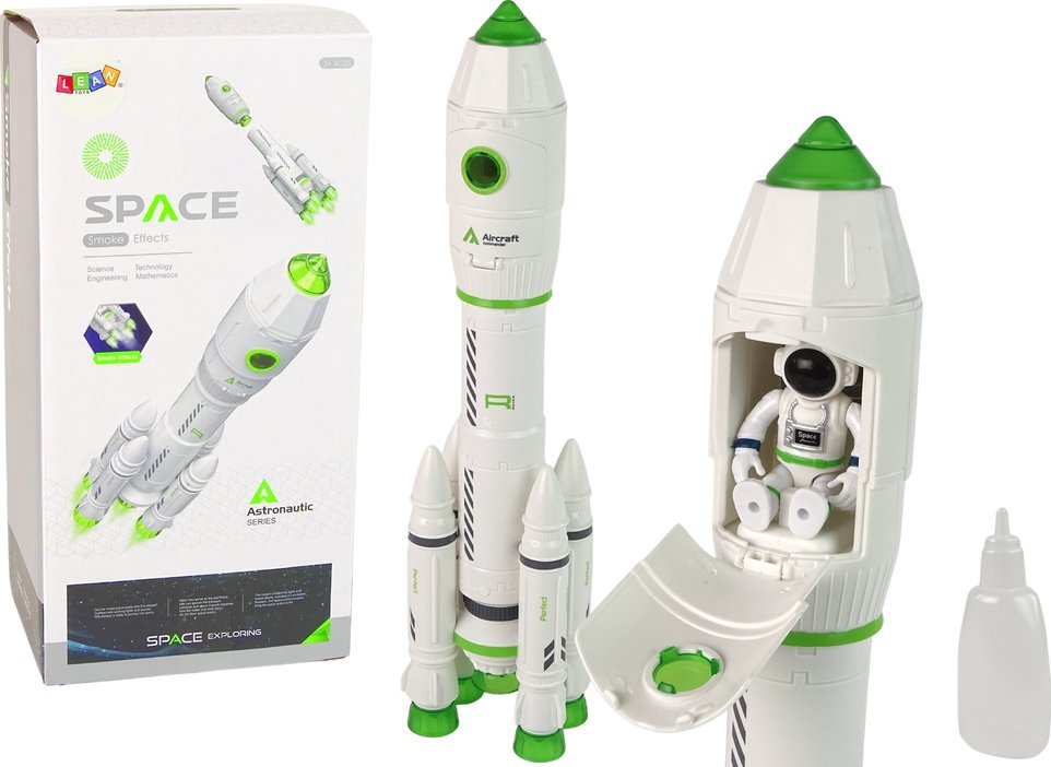 LeanToys Rakieta Kosmiczna Kosmos Kosmonauta Dym Dźwięk Światła