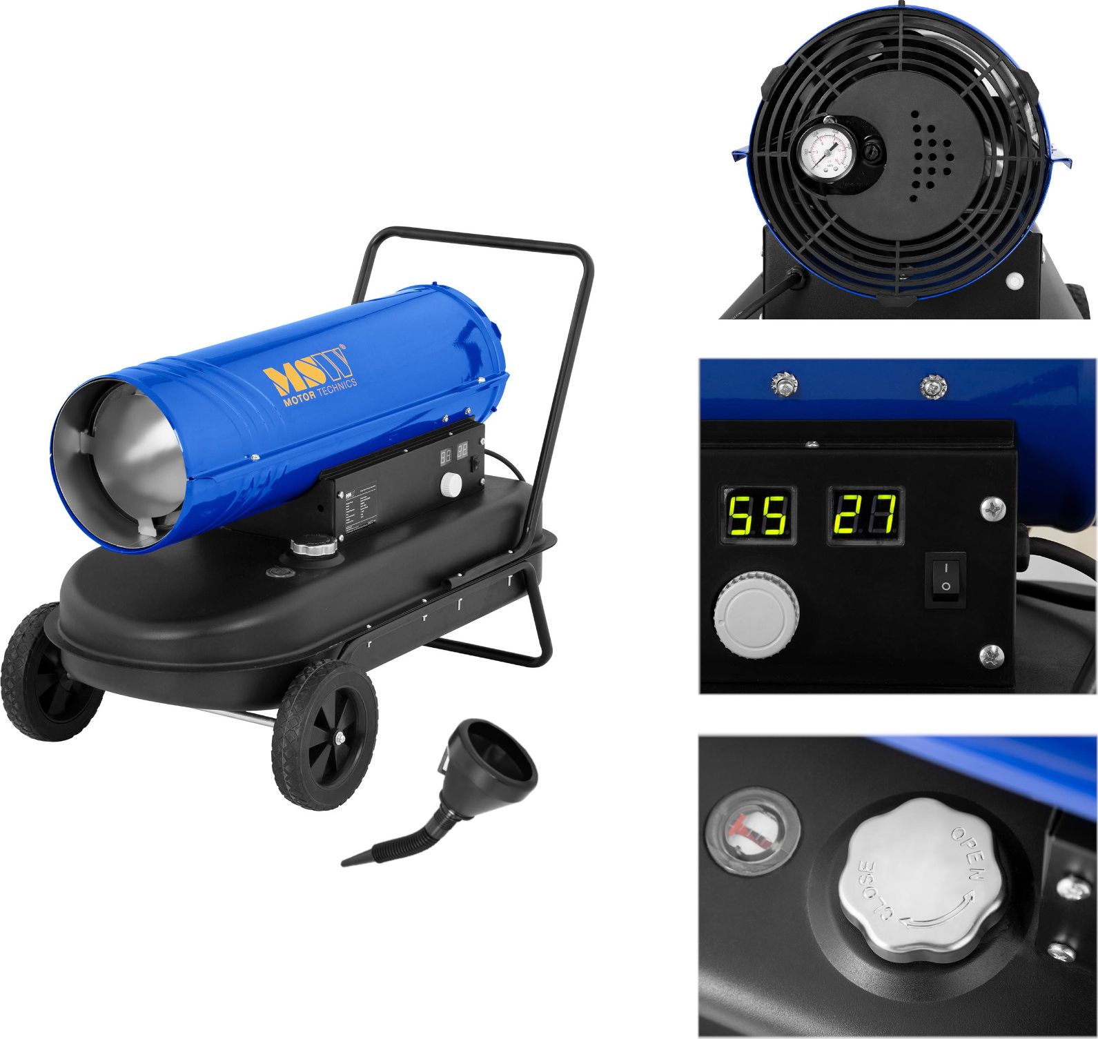 MSW Mobilna nagrzewnica dmuchawa olejowa na ropę olej 20kW Mobilna nagrzewnica dmuchawa olejowa na ropę olej 20kW