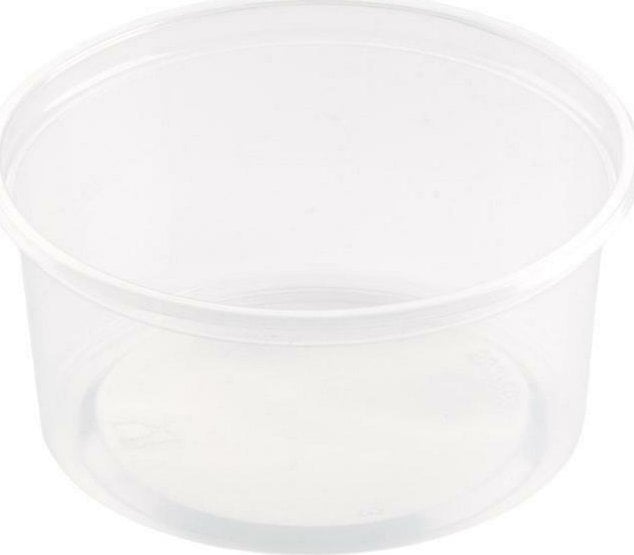 Salatbæger Delipack 250 ml Rund PP Semitransparent,20 pk x 50 stk/krt