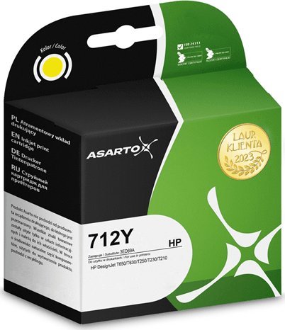 Tusz Asarto Tusz Asarto do HP 712Y | 3ED69A | 29 ml | yellow