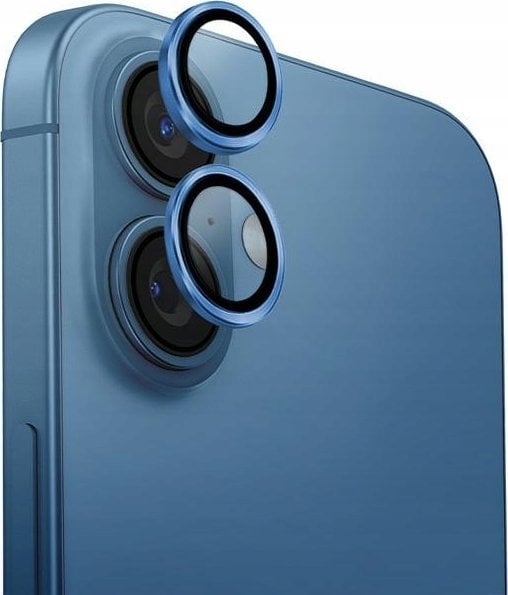 Uniq UNIQ Optix Aluminium Camera Lens Protector iPhone 16 6.1" / 16 Plus 6.7" pearl blue szkło na obiektyw aparatu z aplikatorem