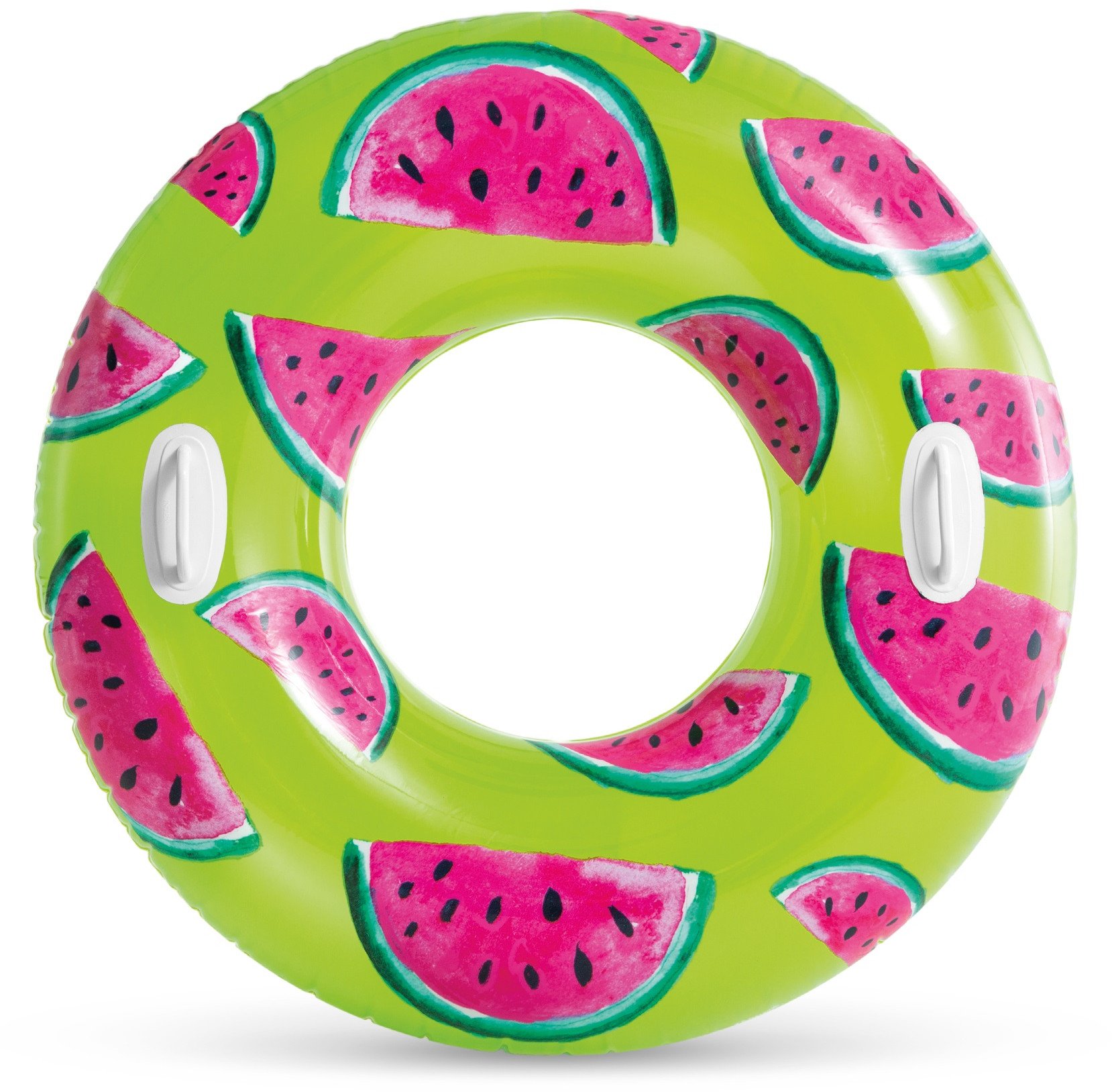 Koło dmuchane do pływania o średnicy 107 cm z uchwytami INTEX 56261 arbuz