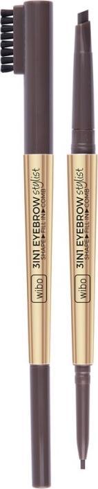 Wibo WIBO_Eyebrow Stylist 3 in 1 kredka do brwi ze szczoteczką Dark Brown 2