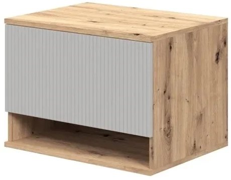 Szafka pod umywalkę AVIOLA 1S 60cm dąb artisan/kaszmirowy mat HALMAR